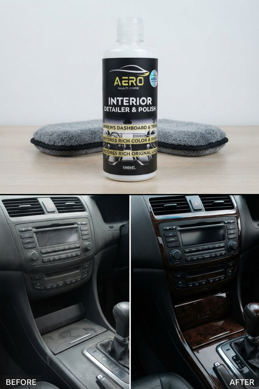 AERO PREMIUM CAR INTERIOR DETAILER & POLISH – 500 ML | PROFESSIONAL INTERIOR CARE FORMULA