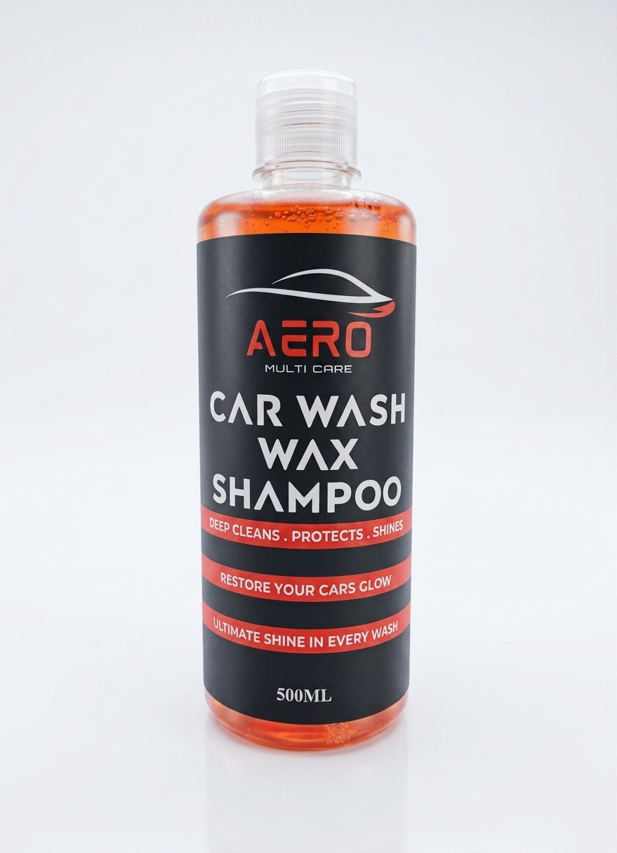 AERO PREMIUM CAR WASH & WAX SHAMPOO – 500 ML | PROFESSIONAL FORMULA